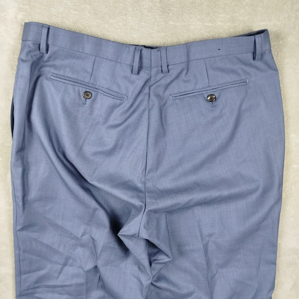 VITALE BARBERIS Navy Trousers Slim Fit Pants 37x31 Banana Republic Super‎ 150s